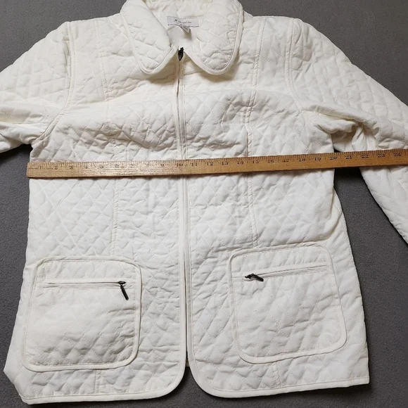 Quilted Jacket JM Collection - Light Spring Fall Jacket Sz Med - Picture 8 of 9